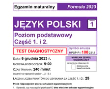 Arkusz: matura próbna z języka polskiego 2024 poziom podstawowy - grudzień 2023