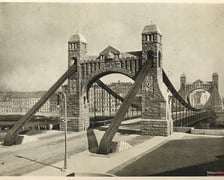 Budowa mostu Grunwaldzkiego we Wrocławiu w latach 1908-1910 - archiwalne zdjęcia
