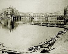 Budowa mostu Grunwaldzkiego we Wrocławiu w latach 1908-1910 - archiwalne zdjęcia
