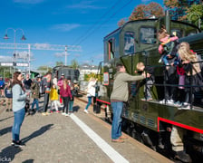 Wystawa lokomotyw i wagonów zorganizowana przez Klub Sympatyków Kolei we Wrocławiu