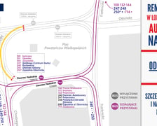 zmiana lokalizacji przystanków autobusowych, mapa