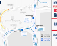 zmiana lokalizacji przystanków tramwajowych, mapa