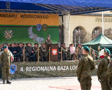 Uroczystość nadania sztandaru 4. Regionalnej Bazie Logistycznej Wojska Polskiego. Wrocław, 15.03.2024