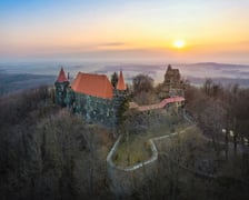 Na zdjęciu widok z lotu ptaka  na Zamek Grodziec