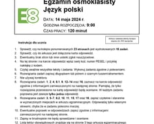Egzamin ósmoklasisty 2024, arkusz z języka polskiego
