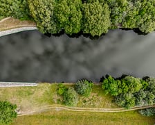 śluza Opatowice, widok z drona