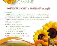 Program dożynek w Dziadowym Moście