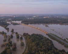 Polder Oławka i wylewająca się na wysokości Blizanowic na pola Odra - 19.09.2024