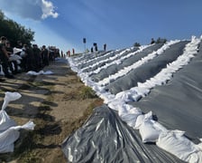 1200 żołnierzy z Wojska Obrony Terytorialnej i Wojskowej Akademii Technicznej, a także 50 strażaków z Państwowej Straży Pożarnej oraz pracownicy MPWiK Wrocłąw podczas akcji zabezpieczania wałów przeciwpowodziowych na Bystrzycy