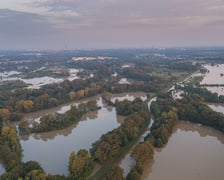 Polder Oławka i wylewająca się na wysokości Blizanowic na pola Odra - 19.09.2024