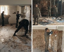 <p>Zniszczony dom dziecka w Kłodzku. Operacja Feniks. Żołnierze pomagają na terenach dotkniętych przez pow&oacute;dź</p>