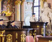 <p>Inauguracja roku akademickiego Międzynarodowej Wyższej Szkoły Logistyki i Transportu w Auli Leopoldina</p>