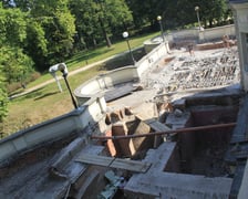 Remont zamku w Leśnicy - prace z września 2024 r.