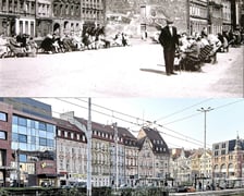 Współczesne i przedwojenne zdjęcia Wrocławia, ul. Kazimierza Wielkiego / Ruska