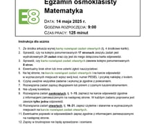 Egzamin ósmoklasisty 2025 z CKE - matematyka - arkusz 14 maja