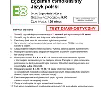 Arkusz: próbny egzamin ósmoklasisty 2025 - język polski, 2 grudnia 2024