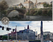 Współczesne i przedwojenne zdjęcia Wrocławia, plac Jana Pawła II
