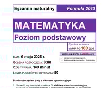 Matura z matematyki 2025 z CKE - arkusz - poziom podstawowy 6 maja