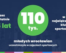 Przez ostatnie 5 lat 110 tys. młodych wrocławian uczestniczyło w zajęciach sportowych w 20 największych klubach sportowych
