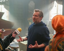 Plan filmu "Chopin, Chopin!" we Wrocławskiej Wytwórni Filmowej. Scenograf Marcel Sławiński