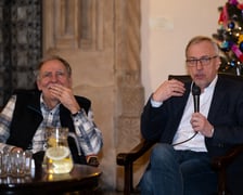 Premiera książki „Urządzamy Wrocław na nowo. Rada Miejska Wrocławia 1990-1994”. Bohdan Aniszczyk i Bogdan Zdrojewski, w latach 1990-2001 prezydent Wrocławia, a dzisiaj europoseł