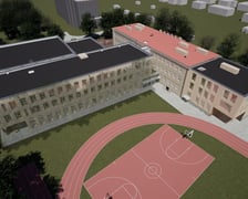 <p>Wizualizacja rozbudowy niepublicznej szkoły przy ul. Pautscha 9 na Biskupinie</p>