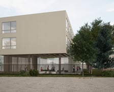 <p>Wizualizacja rozbudowy niepublicznej szkoły przy ul. Pautscha 9 na Biskupinie</p>