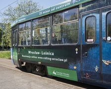 Tramwaj promujący Leśnicę i spływy kajakowe oraz pontonowe