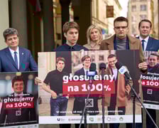 Kampania profrekwencyjna „Głosujemy na 100%” - konferencja prasowa, 07.05.2025