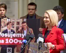 Kampania profrekwencyjna „Głosujemy na 100%” - konferencja prasowa, 07.05.2025
