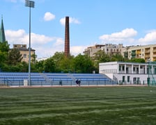 Wyremontowana trybuna na stadionie MCS "Sztabowa". Wrocław, 12.05.2025