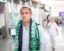 <p>Kibice Real Betis na lotnisku we Wrocławiu</p>