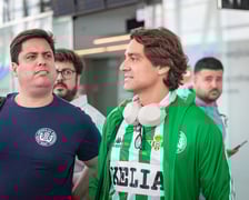 <p>Kibice Real Betis na lotnisku we Wrocławiu</p>