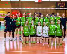 Młodziczki z EWL #Volley Wrocław z SP 97 we Wrocławiu podczas Młodzieżowych Mistrzostw Polski w Kleszczowie
