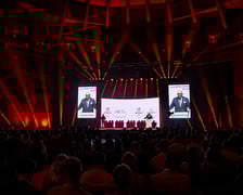 <p>Ceremonia wręczenia plakiet Michelin w Hali Stulecia&nbsp;</p>