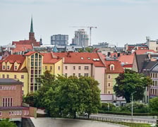 Panorama Wrocławia z Krupa Gallery znajdującej się na 8. piętrze budynku przy Księcia Witolda