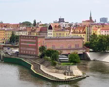Panorama Wrocławia z Krupa Gallery znajdującej się na 8. piętrze budynku przy Księcia Witolda