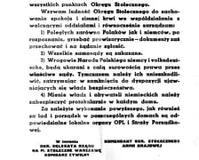 Ulotka dowództwa Armii Krajowej
