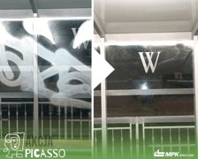 Wrocław usuwa nielegalne graffiti i nienawistne hasła z przystanków