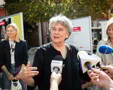 Ewa Trojanowska, laureatka plebiscytu Wrocławianka Roku 2024 podczas konferencji otwierającej plebiscyt Wrocławianka Roku 2025.