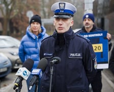 aspirant Mateusz Strupiński z Wydziału Ruchu Drogowego KMP we Wrocławiu