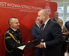 st. bryg. Piotr Znamirowski i  Jacek Sutryk, prezydent Wrocławia