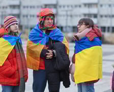 <p>Uroczystości w czwarą rocznicę wybuchu wojny w Ukrainie, na Pl. Nowy Targ we Wrocławiu</p>