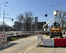 <p>Remont torowiska na ulicy Glinianej w rejonie skrzyżowania z Borowską&nbsp;</p>