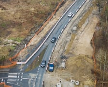 Budowa trasy autobusowo-tramwajowej na Swojczyce. Zdjęcie z 16 marca 2026 r.