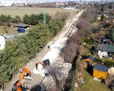Widok na budowę ulicy Trawowej