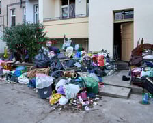 Usuwanie odpadów z podwórka przy ul. Grunwaldzkiej