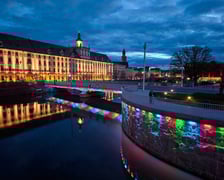 Podświetlony Most Uniwersytecki - 8.04.2026 r.