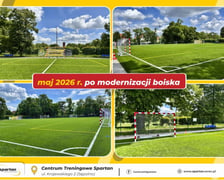 <p>Boisko na Sępolnie po modernizacji - maj 2026, kolaż 4 zdjęć.</p>