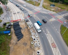 Budowa tramwaju na Swojczyce. Obecnie najwięcej dzieje się pomiędzy pętlą „Sępolno” a Mostami Chrobrego